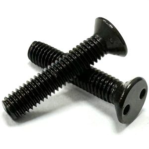 2-Hole-Security Machine Screws - Snake Eye Countersunk BLACK Stainless Steel A2