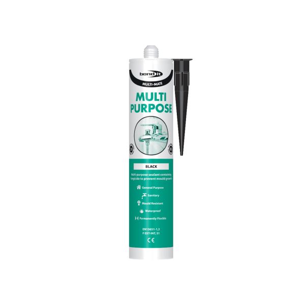 Multi-Mate General Purpose Silicone Sealant. Black. Size EU3