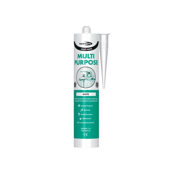 Multi-Mate General Purpose Silicone Sealant. White. Size EU3