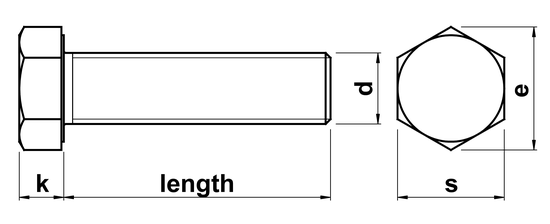 Diagram of Hexagon Set Screw