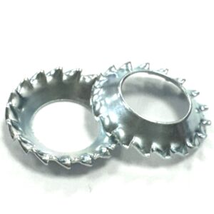 External Serrated Countersunk Lock Washers - BZP DIN 6798V