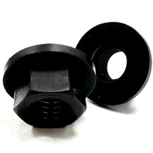 Flanged Full Nuts Black Nylon 66