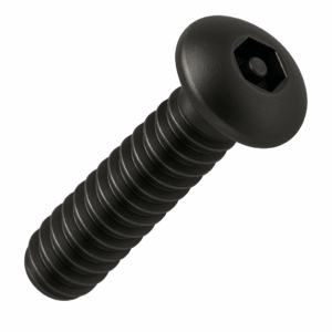 M3 Button Head BLACK A2 Stainless Steel Hex Machine Screw
