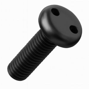 2-Hole-Security Machine Screws - Snake Eye Pan Head BLACK Stainless Steel A2