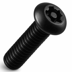 5-Lobe Pin Button Head BLACK Stainless Steel A4 (316) Machine Screw
