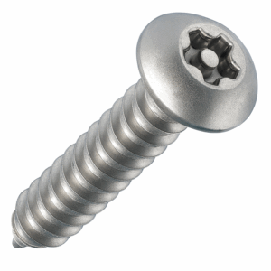 Security Self-Tappers - 5-Lobe Pin Button Head A4 Stainless