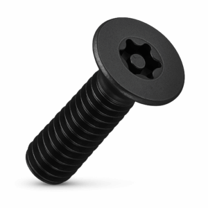Security Machine Screws - 6 Lobe Pin Torx Countersunk BLACK Stainless Steel A2
