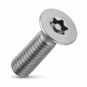 Security Machine Screws - 6 Lobe Pin Torx Countersunk