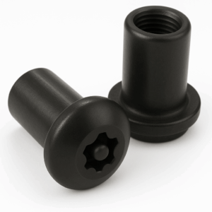 Button Head BLACK A2 Stainless Steel 6-Lobe Pin Barrel Nut
