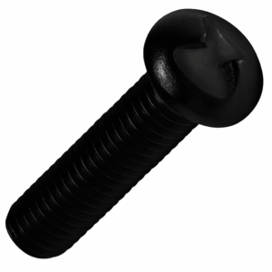 Security Round Head - Clutch Head Machine Screw BLACK S/S A2