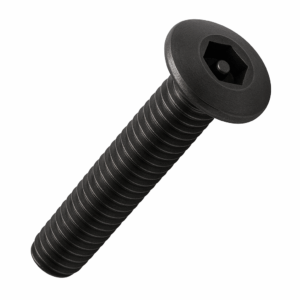 Security Machine Screws - Pin Hex Raised Countersunk BLACK Stainless Steel A2