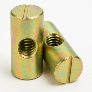 Cross Dowel Nut - Yellow Zinc