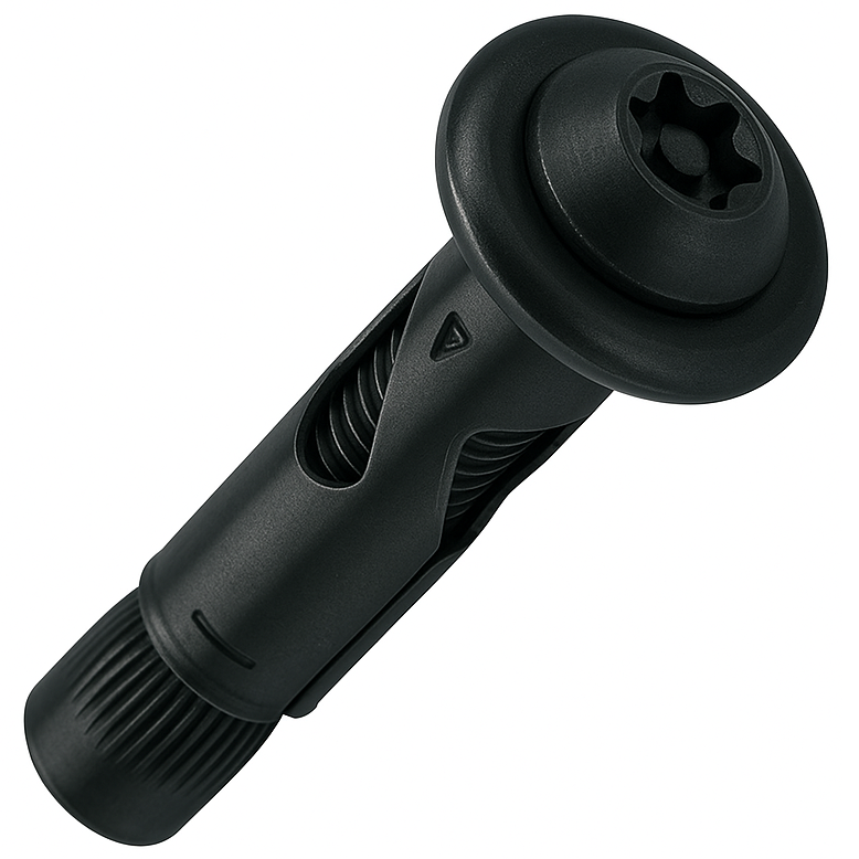M10 x 65mm Pin Torx Button Head Security Sleeve Anchor - BLACK Stainless Steel A2 (304)