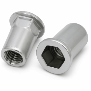 Steel Part Hexagon Flat Head Open End Rivet Nut