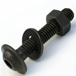 Assembled Socket Button Flange Head Screws - BLACK Stainless Steel A2