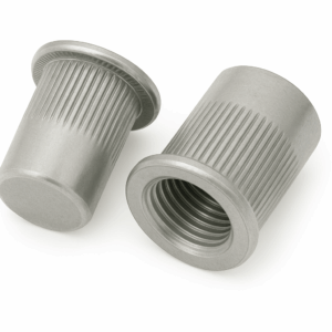 A2 Stainless Grooved Flat Head Closed End Rivet Nut