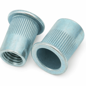 Steel Grooved Round Flat Head Open End Rivet Nut