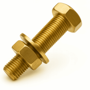 M4 Assembled Hexagon Fully Threaded Setscrews - Metric Brass