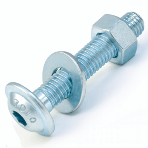 Assembled Socket Button Flange Head Screws - High Tensile BLUE Passivated Zinc Plated