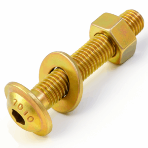 Assembled Socket Button Flange Head Screws - High Tensile Yellow Zinc Plated