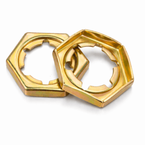 Self Locking Counter Nuts Yellow Zinc Plated DIN 7967