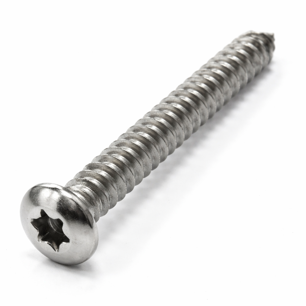 No.4 x 16mm Torx Raised CSK Self Tapping Screws Stainless Steel A2 (304) ISO 14587 DIN 7983