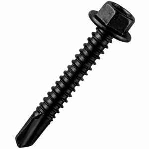3.5 Hexagon Flanged Self-Drilling Screws - BLACK Stainless Steel