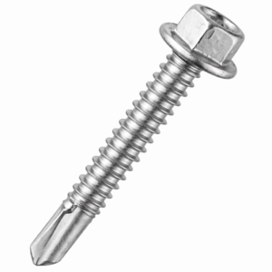 Hex Head Light Section Self-Drilling Screw - Stainless Steel A2