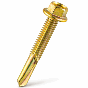 Hex Head Heavy Section Tek Screw Yellow Zinc