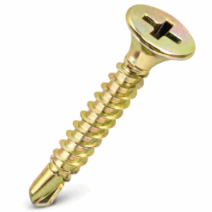 Phillips Countersunk Self-Drilling Screws - Yellow Zinc Plated