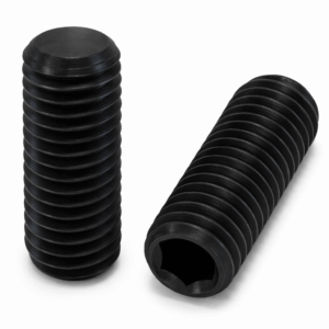 M1.6 Socket Setscrews Flat Point - BLACK A4 Stainless Steel