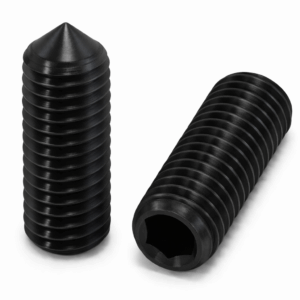 M2 Socket Cone Point Grub screw BLACK A4 Stainless Steel