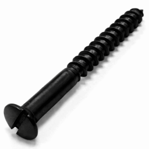 No.4 Slotted Countersunk Wood Screws -A2 BLACK Stainless Steel