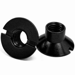 Slotted Countersunk Black Passivated Nuts