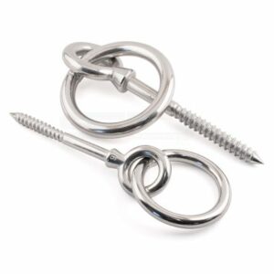Ring Eye Bolts with thread - Marine A4 Stainless Steel