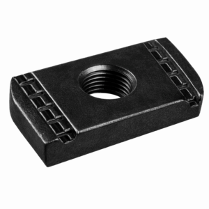 No Spring Plain Channel Nut - Black