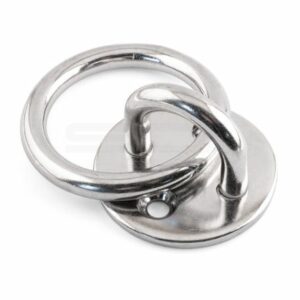 Round Eye Plates with Ring - Marine A4 Stainless Steel