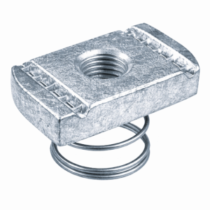 Short Spring Plain Channel Nut - Galvanised