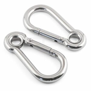 Spring Hooks With Eyelet - Marine A4 Stainless Steel