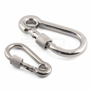 Spring Hooks With Eyelet & Screw Gate - Marine A4 Stainless Steel