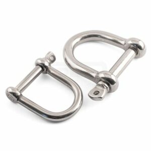 Wide Jaw D Shackles - Marine A4 Stainless Steel