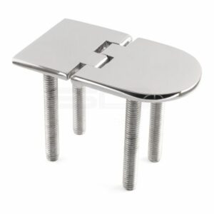 Oval Hinge with Threaded Studs - Stainless Steel A4