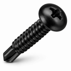 Pozi Pan Self-Drilling Screws - BLACK Stainless Steel A2